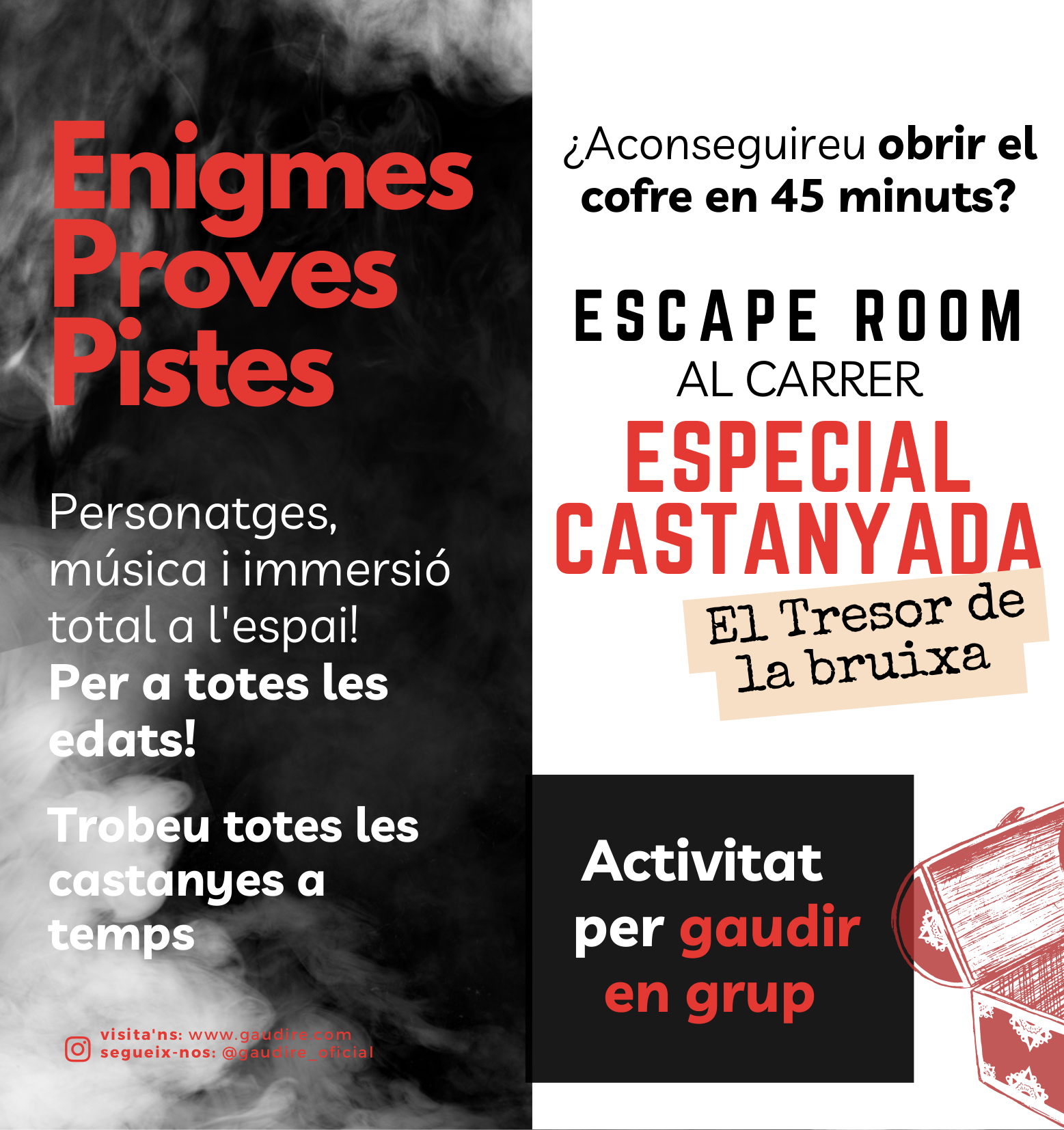 Inscripcions a l'scape room de la Castanyada
