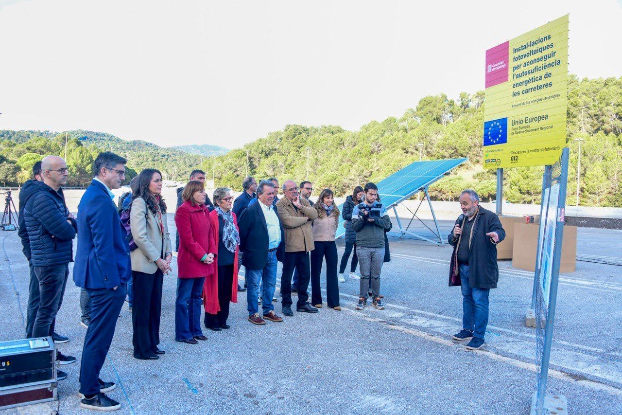 Territori instal·larà plaques fotovoltaiques al pont de l'autopista a l'altura de Sant Pol de Mar